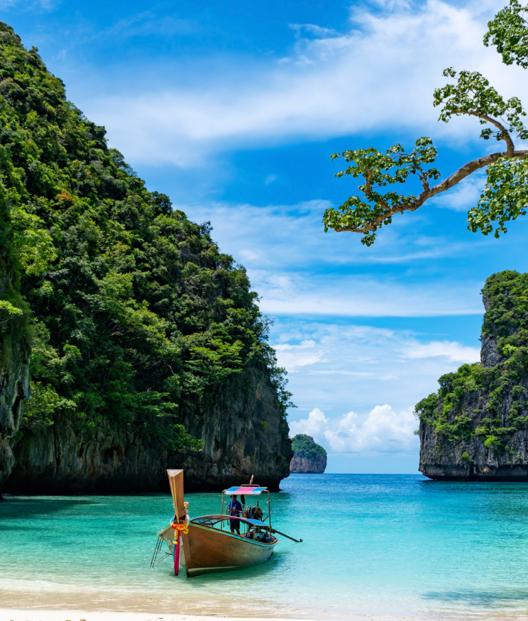 Blue Green and White Modern Thailand Travel Instagram Post